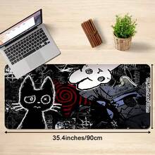 1pc Dark Punk Anime Mousepad XL Creepy Cat Gaming Mat Grunge Desk Pad For Gamers Neon Aesthetic Mouse Pad For PC Setup Dark Punk Anime Gift