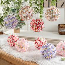 8cm Creative & Elegant Christmas Ball Ornament, Christmas Tree Hanging Decor, Christmas Decoration Home Decor Christmas Decorations Room Decor Winter