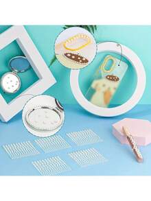 660pcs Adhesive Pearl Stickers, 4 Sizes, Cream-Colored Pearl Jewelry, Hair, Mobile Phone Decoration, 0.12 Inches/0.16 Inches/0.20 Inches/0.24 Inches