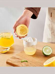 1 Set Of Manual Lemon Juicer, Kitchen Tools, ABS Plastic Orange And Grapefruit Juicer, Split Type+Ultra-Fine Filter+Transparent Scale Cup Design, Convenient Juice Cup, Suitable For Kitchen, Restaurant, Outdoor, School, Very Convenient Juicer, Back To School Season - Multicolor - View 4