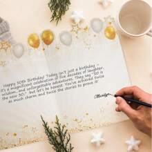 1/5/10/20张装黑色金色折叠贺卡，适合18-80岁人士，生日装饰，礼物，签名卡，派对礼品，留言卡，生日和节日用品 - 彩色 - 查看 6