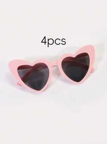 11 件心形镜框眼镜，多巴胺色，男女通用，时尚现代，适合外出、运动、派对、圣诞节、婚礼、生日、新年 - 多色 - 查看 25