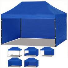 Carpa toldo plegable con paredes tamaño 3x45 metros lona impermeable resistente para exteriores protección contra sol y lluvia fácil instalación desmontable portátil ideal eventos jardín terraza camping fiestas reuniones uso comercial multifuncional durable accesorios toldos - Azul - Ver 12