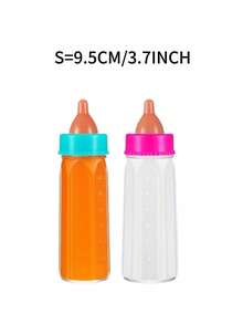 2 Pcs Mini Magic Milk Bottle Magic Toy, Magic Trick Fantasy Props Tool Trick Show For Reborn Doll's Accessories, Feeding Bottle Sets For Ages 3-14, Ideal For Christmas, Home Decoration, Kids Christmas, Dummy Clip, Kids Toys Age 2, Magic Tricks, Baby Doll Accessories, Doll Accessories - Multicolor - View 4