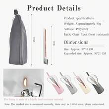 1个耐热卷发棒收纳袋，造型工具收纳袋，悬挂式直发器收纳袋，耐热温度高达300°C - 彩色 - 查看 8