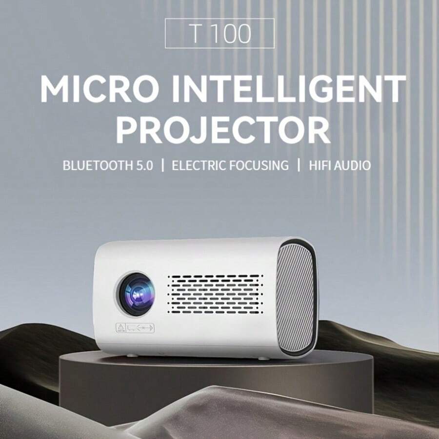 HD Projector - 720P Home Theater For Bedroom Movies & Office Presentations, Enhanced Gaming Experience, Compact Gift-Ready Projector Built In Audio - EU C Type Plug(220-240V) - View 1