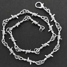 小铁丝荆棘铁男女通用颈链手链嘻哈哥特朋克风格铁丝网小荆棘手链颈链礼物