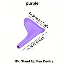 2件套 - 1个便携式硅胶小便漏斗 + 1个收纳盒，小巧可折叠设计，带便携包 - 可重复使用的女性站立式小便器，适合旅行、露营、徒步旅行，卫生用品