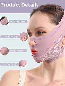 1 件女士面部绷带面膜，适合日常、居家、办公室或健身房佩戴 - 彩色 - 查看 7