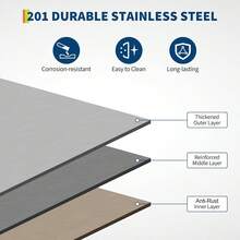 strundghti Stainless Steel Table For Prep & Work, 2-Tier Shelf NSF Commercial Metal Worktable Adjustable Height & Leveling Feet, Extra Strength Kitchen Storage Rack For Restaurant Warehouse - Bạc-24" x 48" - Xem 4