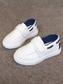Children's New Fashionable Casual Shoes With British Style, Soft Rubber Soles, Comfortable And Breathable, Suitable For Daily Activities, Playing, Walking, Traveling, Outdoor, Cycling - White - View 2