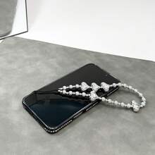 新款时尚电镀闪光手机壳，带水钻装饰、链条挂绳、电镀心形手机带、高端女式设计带镜头膜、防震全覆盖软壳，适用于 17 PROMAX、17 AIR、17 PRO、17、16 PROMAX、16 PRO、16E、15 PROMAX、15 PRO、15、14 PROMAX、14 PRO、14、13 PROMAX、13 PRO、13、12 PROMAX、12 PRO、12、11 和 Galaxy S25 Ultra、S25 PLUS、S25 Edge、S25、S24 Ultra、S24+、S24、S23 Ultra、S23、A15、A16、A55、A56