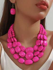 1 Set de joyas hechas a mano con estilo bohemio - Disponible en varios colores, diseño multifuncional y multicapa, adecuado para todas las estaciones, excelente para regalos y uso diario - conjunto de joyas - Ver 8