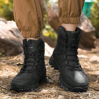 Men's Vintage Classic Warm Outdoor Hiking Snow Boots, Suitable For Autumn/Winter