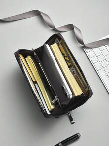 Men's Wallet, Fashion Large Capacity Multi-Card Slots Casual Long Zipper Phone Pouch Clutch Bag - Multicolor - View 5