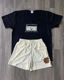 EE  Basic Summer Running Shorts Men Sport Fitness Shorts Training Quick Dry Gym Men Shorts Jogger Gym Shorts Men - 杏子黑標 - 查看 6