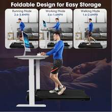 2 In1 Walking Pad 300lbs Capacity, Under Desk Treadmill, For Home/Office - 美規B型插(110-127V) - 查看 6