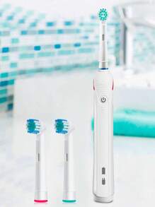 16pcs/Set Replacement Brush Heads Compatible With Oral Electric Toothbrush, White.