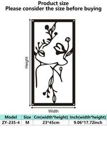 1 件抽象女性线条金属装饰壁挂艺术品，个性化艺术空心铁艺墙画，适用于家庭白墙、客厅、餐厅、卧室、浴室、情人节礼物