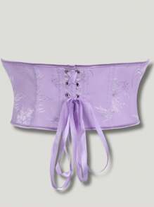 Purple Printed Fashionable Waist Cincher For Women, Versatile Waist Trainer