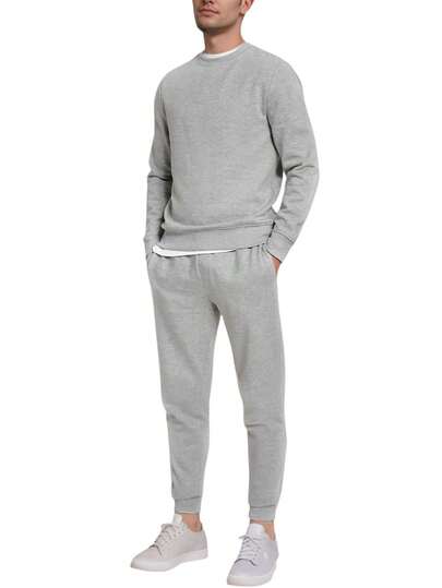 COUDER Menswear Tracksuit Sweatsuit With Sweatshirt And Drawstring Jogging Bottoms - Long Sleeve, Plain, Breathable Casual 2Pc Set Matching For All Seasons