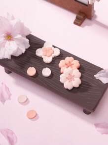 GeekShare Cute Cherry Blossom ABXY Button Caps And Directional Cross Keys Covers Compatible With Nintendo Switch 2/Switch/OLED Joy-Con, Not Compatible With Protective Case