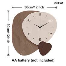 2D Asymmetric Luxury Home Decor Wall Clock, Ultra-Quiet Quartz Movement, No Ticking Sound, Silent Decorative Wall Clock Suitable For Living Room, Bedroom And Office, Fashionable Bedroom Wall Clock Decor, Unique Personalized, Ultra-Clear Time Reading, Suitable For Living Room, Bedroom, Office, Studio, Room Decoration And More.