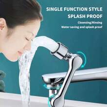 1pc Silver Mechanical Arm Universal Faucet Rotatable Spout Extension Spout Bubbler Anti-Splash Spout Gods, Bathroom Kitchen Toilet Universal - Silver - View 5