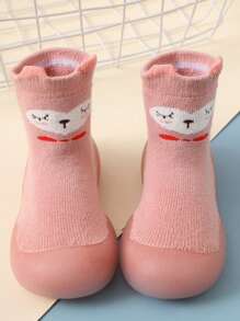 婴儿男女童防滑室内学步袜透气保暖弹力袜鞋底保护脚趾户外袜