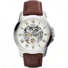Fossil Fossil Men's Automatic Mechanical Leather Three-Hand Watch Stainless Steel Case/Scratch-Resistant Glass Mirror ME3052/ME3053/ME3054/ME3095