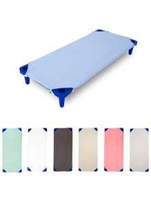 1 pieza Sábana para cama de guardería para siesta de bebés y preescolares con elásticos en las esquinas, accesorios de ropa de cama para niñas y niños