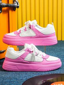 Zapatillas de skate de la serie Dopamine de colores múltiples para hombres, europeas y americanas, cómodas y versátiles para todo el año, adecuadas para vacaciones, regalos, moda, ir al trabajo, caminar, carnaval