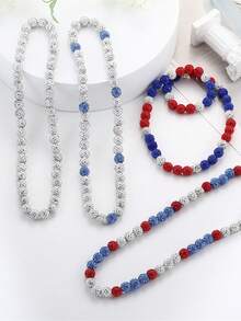 1 件男士运动棒球串珠项链，适合女士运动员 Bling Ice Collection 棒球项链，送给父子家人的圣诞节情人节礼物 - Beaded necklace - 查看 8