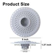 1pc Silicone Drain Plug, Stainless Steel Drain Gasket, Floor Drain Filter, Suitable For Bathroom, Kitchen, Bathtub, Sink, Prevents Hair And Debris Clogging, Drain Cover, Sink Strainer