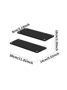 1pc Acrylic Makeup Organizer, Multi-Tier Cosmetic Storage Rack For Perfume, Skincare, Makeup Display, Reinforced Sturdy Stepped Shelf For Living Room, Bathroom, Bedroom, Home Decor