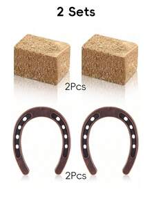 1-24 件西部主题派对装饰牛仔桌面中心装饰带迷你马蹄铁迷你干草捆装饰桌面马术派对装饰工艺品生日婚礼。 - 彩色 - 查看 6