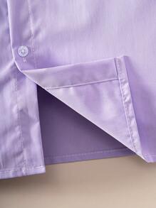 Camicia nera a maniche lunghe con tasche, stile classico scolastico per ragazzi, abbigliamento formale adatto per raduni informali, paggetti e varie occasioni formali