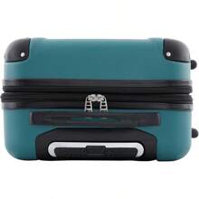 Teal Hardside Expandable Spinner Luggage Set 3 Piece Travel Suitcases For Airplane Trips Lightweight Durable Aluminum Alloy Exterior With Smooth Rolling Wheels