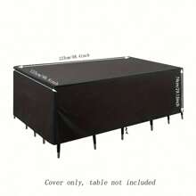 210D Heavy Duty Waterproof Outdoor Covers With Adjustable Drawstring,Coffee Table Covers For Living Room, Garden, Balcony, Terrace Furniture