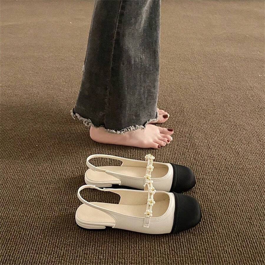 Women Flat Sandals - Màu be - Xem 1