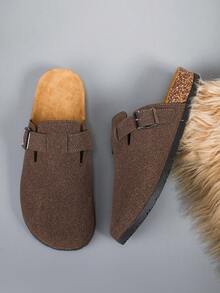 Adjustable Slip-On Slippers, Non-Slip For Indoor & Outdoor Wear - Coffee Brown - View 4