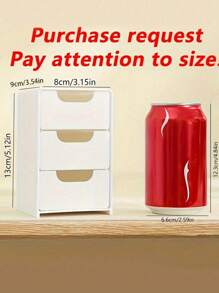 1件/套迷你三层桌面收纳盒，家具，办公用品，珠宝收纳盒，抽屉式化妆品收纳盒，女士旅行必备收纳盒，旅行礼品