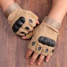 Half Finger Tactical Gloves, Outdoor Cycling Gloves, Sports Protective Cycling Gloves - 薑色 - 查看 2
