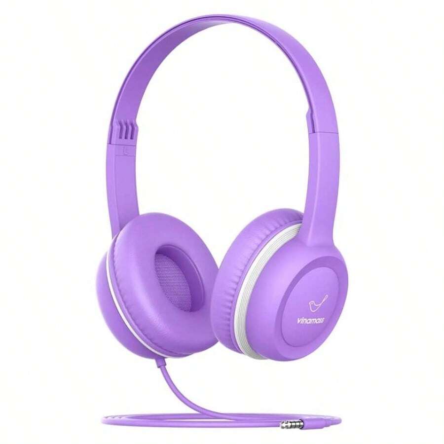 Wired Headphones With Safe Volume Limiter,Headphone With Cord 3.5mm Jack, Girls Boys Headphone For School