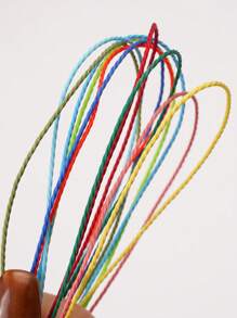 10M/Pack 1mm Polyester Triple Stranded Wax Thread With Bright Colors,Waxed Thread Cord,Necklaces Woven With Beads Are Used For Jewelry Making,Bracelets,Necklaces,Ropes Supplies,Red, Pink, Coffee, White, Colorful,Available In Multiple Colors-DIY Friendship Hand Rope,DIY Festival Creative Gifts - Wax Thread - View 6