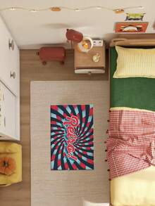 1 块圣诞老人圣诞地毯，适用于室内、室外和入口装饰 - 节日季节游戏地毯，适用于客厅、卧室和厨房 - 可洗家居装饰地毯、客厅地毯、地毯、客厅区域地毯、区域小地毯、垫子、家居装饰、大客厅地毯、圆形地毯、客厅家居装饰、房间装饰、可洗地毯，适用于派对装饰，提升家居风格，增添节日魅力的必备装饰