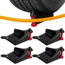 2025 Cuña de neumático deslizante para lavado de autos, herramientas anti-pellizco, guías de manguera, herramienta de detallado/lavado para evitar daños en las ruedas - 1 pieza roja - Ver 1