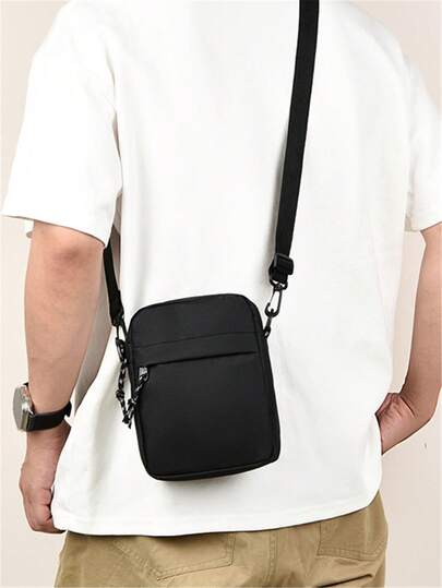 Men's Casual Sports Mini Phone Bag, Fashionable Minimalist Lightweight Messenger Bag