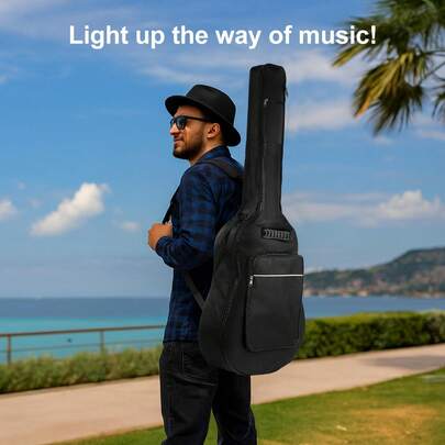 105X42X13cm  Acoustic Guitar Bags 41 Inch Classical Guitar Bags Guitar Case Backpack With Thick Padding Acoustic Soft Guitar Cover Adjustable Shoulder Straps Soft Case Bag For Acoustic Guitar