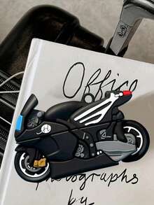 1 pieza Funda suave de silicona con diseño de motocicleta fresco compatible con Apple 1/2/3/Pro/Pro2 - Moto + mosquetón - Ver 2